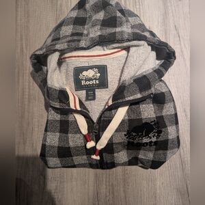 Roots Black Grey Plaid  Check Salt and Pepper Adult Onesie Pajamas Lounge Wear